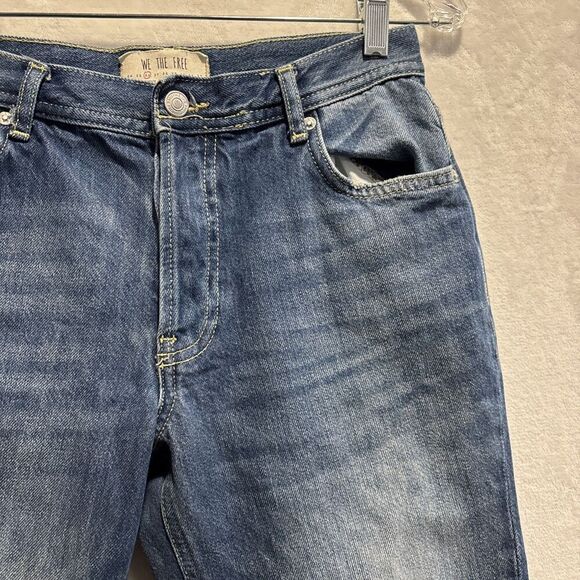 Free People We The Free Women’s 26 Straight Leg Jeans Maggie Distressed Denim - Picture 7 of 16